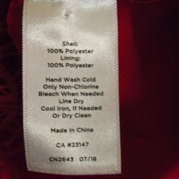 Talbots Red Floral Lace Sheer Bell Sleeve Top Size M - Picture 8 of 8